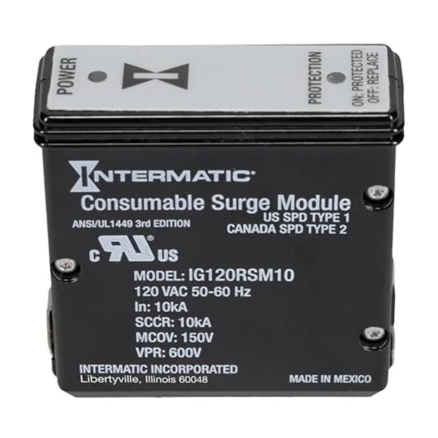 

Я ™ IG120RSM10K для Smart Guard Whole Home Surge - быстрая установка без проводов с LED-индикаторами состояния