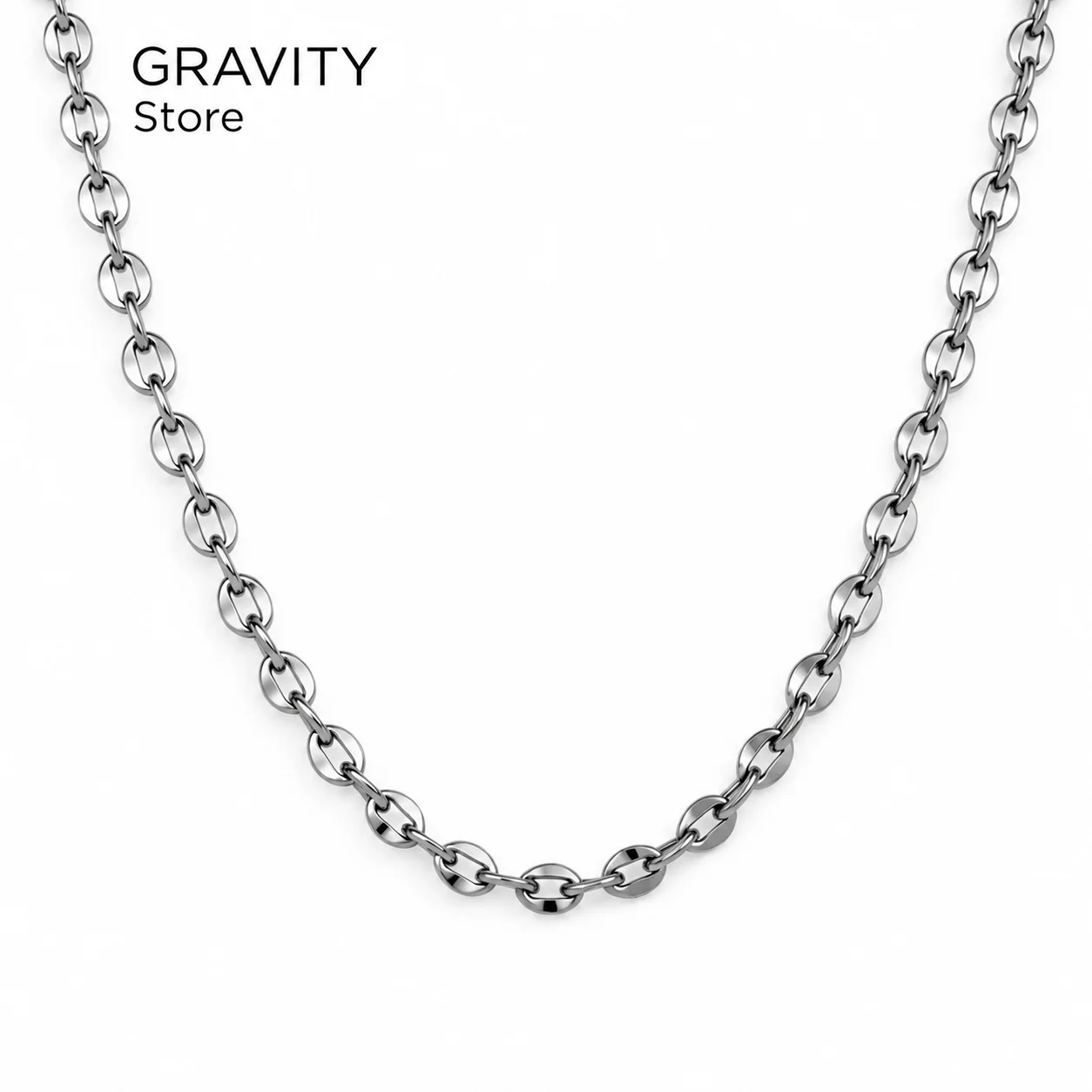 316L Stainless Steel Lips Chain 58cm, 24.8g Heavy Duty Boat Link Necklace, Non-Tarnish Minimalist Hip Hop Jewelry Gold