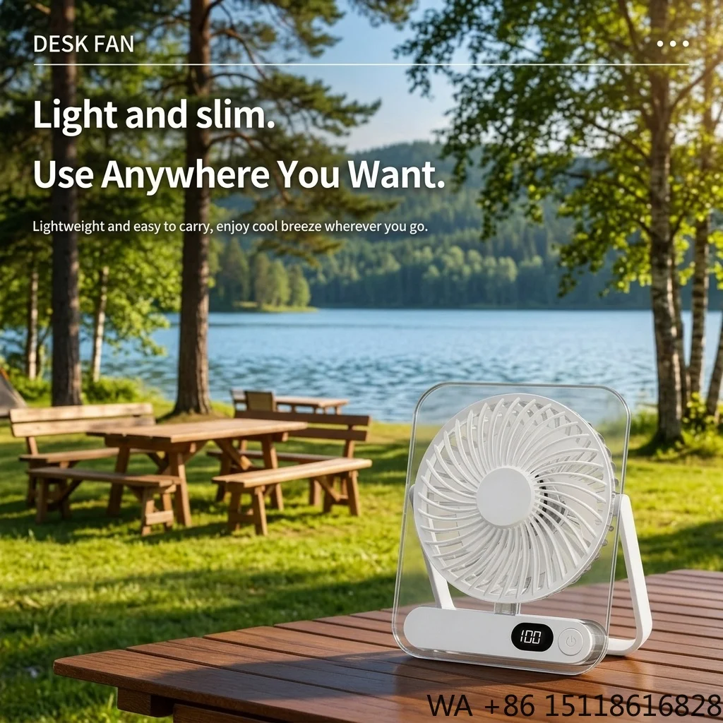 2026 High-Speed Ice Cooling Handheld USB Fan Adjustment Super Long Battery Life Mini Portable Wearable Outdoor