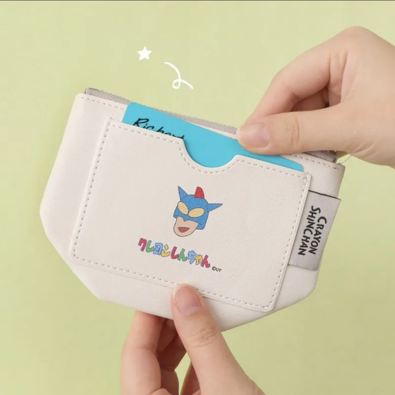 

Кошелек-монетница Crayon ShinChans с молнией, мини-кошелек из кожи в форме шорт, картхолдер, косметичка, сумка для хранения