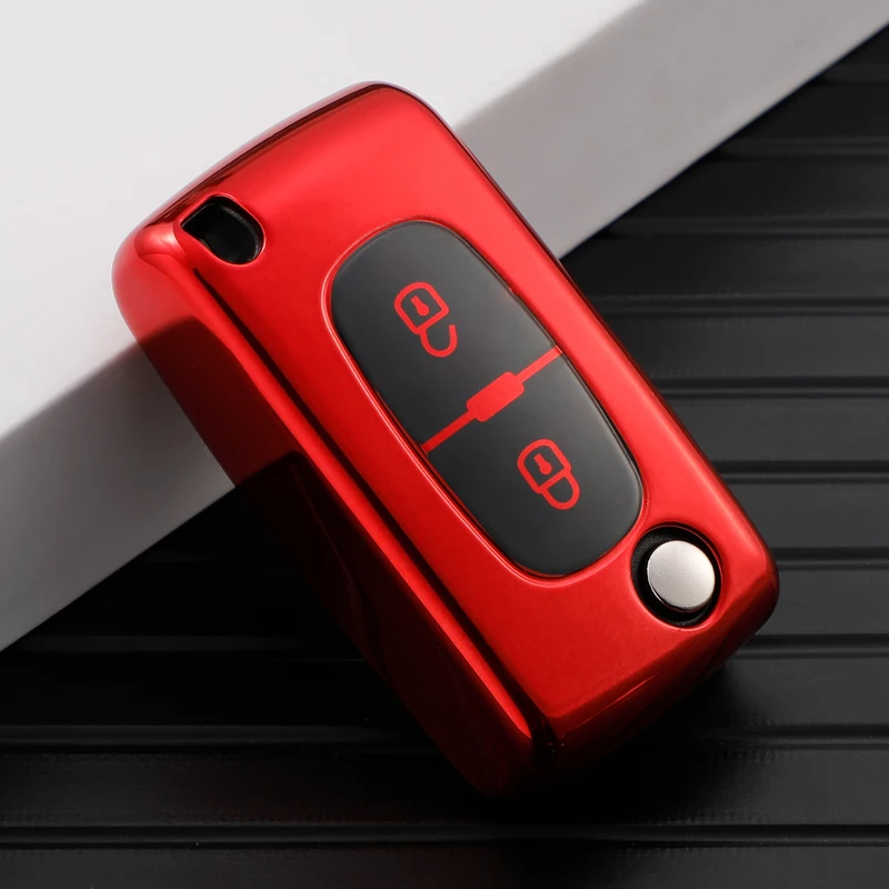 New TPU Car Key Fob Case Cover For Peugeot 107 206 207 307 308 406 For Citroen Xsara Picasso C2 C3 C4 C5 C6 C8 Protector Bag