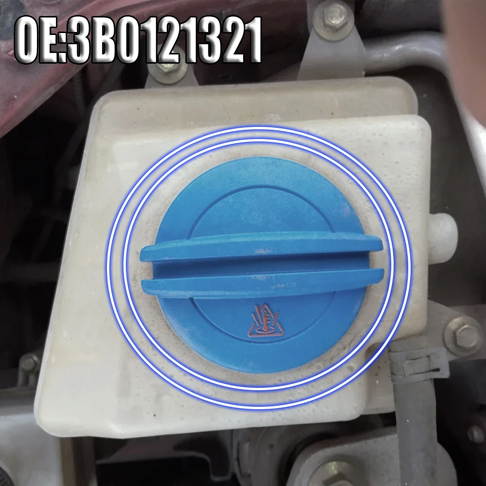 

1x Car Reservoir Storage Cap Engine Radiator Cap Coolant Tank Cover For Audi A3 A4 A6 VW Passat B5 Jetta Golf Eos Polo 3B0121321