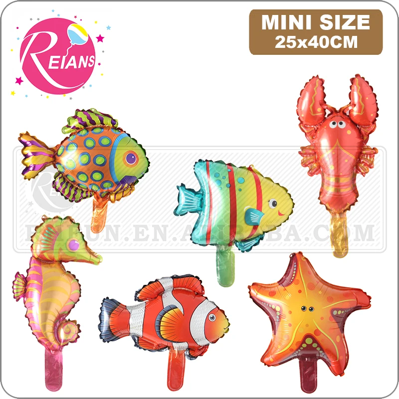 Mini Cartoon lobster Clownfish Spot Fish Crayfish Foil Balloon Marine Ocean Sea Animals Aquatic Baby Shower Birthday Party Decor