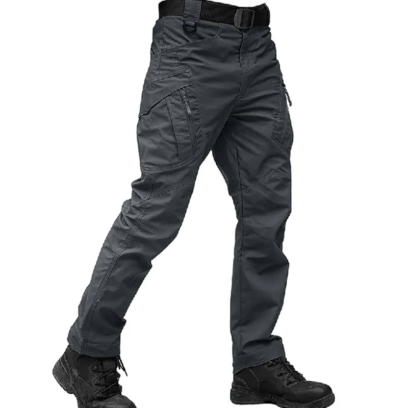 Men Elastic Sharkskin Spring Autumn City Cargo Pants Hiking Camping Climbing Casual Tactical Military Combat Trousers Quick Dry