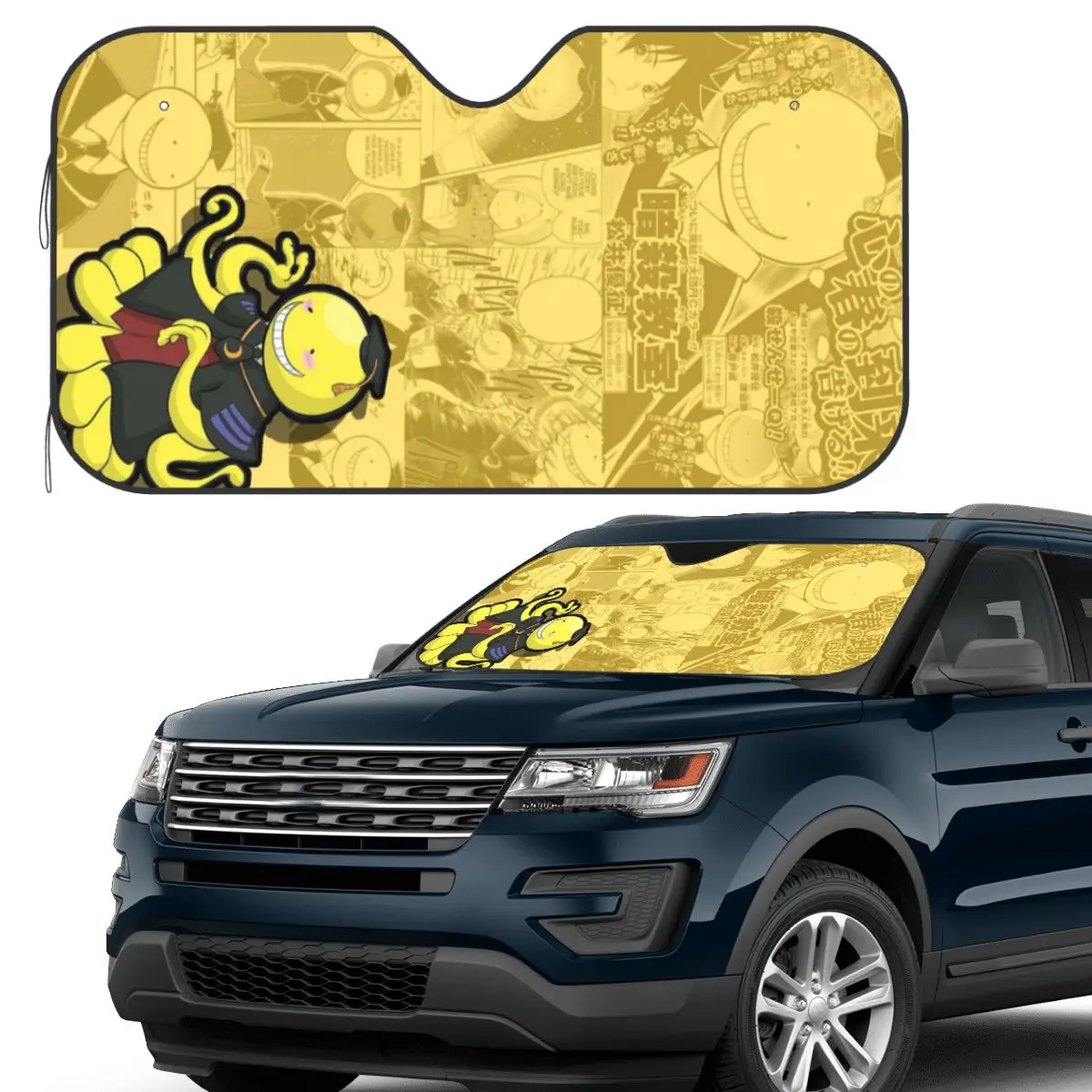 

Assassination Classroom Octopus Koro Sensei Sunshade Windscreen Car Front Windshield Window Sun Visor Accessories Covers