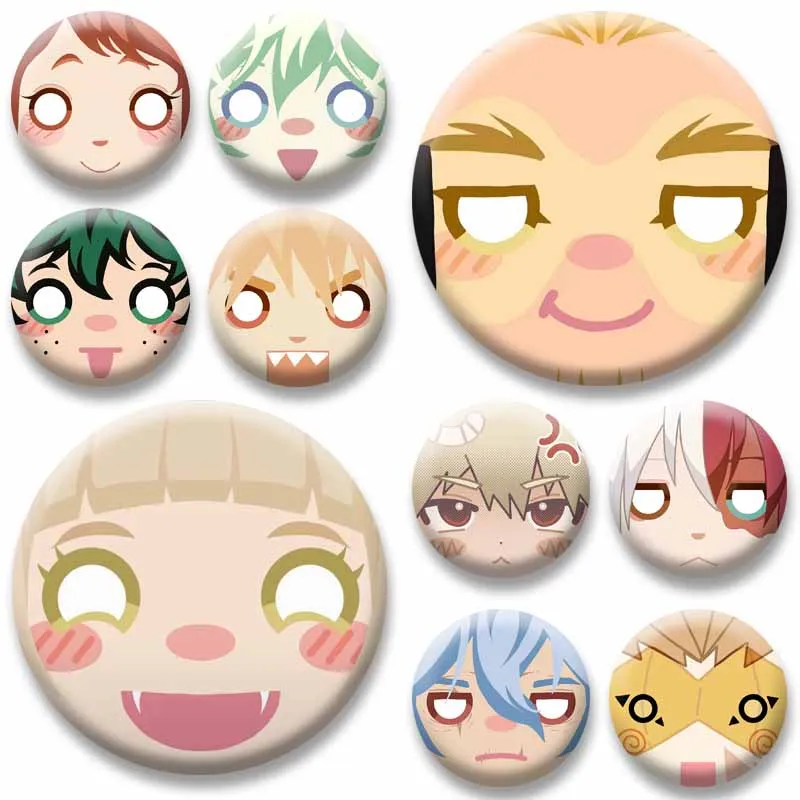 Creative Funny Cartoon Character Meme Brooches Izuku Midoriya Katsuki Bakugo Badge Jacket Bag Lapel Pin Jewelry Accessories Gift