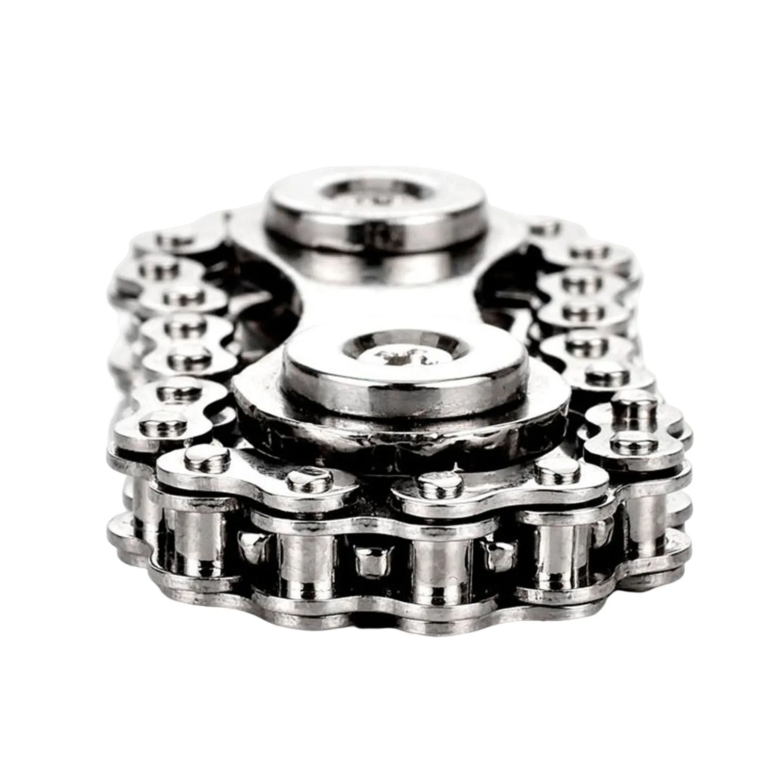 Bike Chain Gear Fidget Spinner Stainless Steel Fidgets Spinner Anxiety Relieve for Adults EDC Novelty Toy