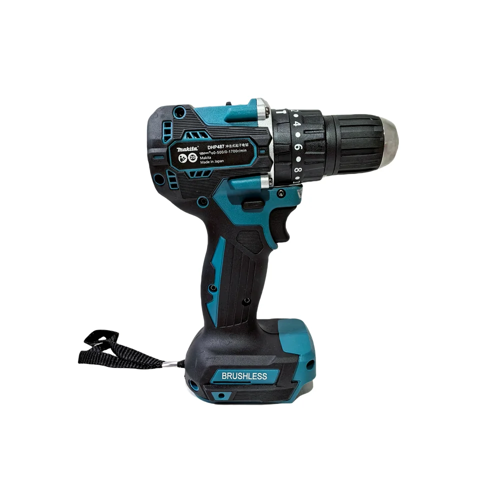 Makita DHP487 Cordless Hammer Driver Drill 18V LXT Brushless Motor Impact Electric Screwdriver Variable Speed Power Tool