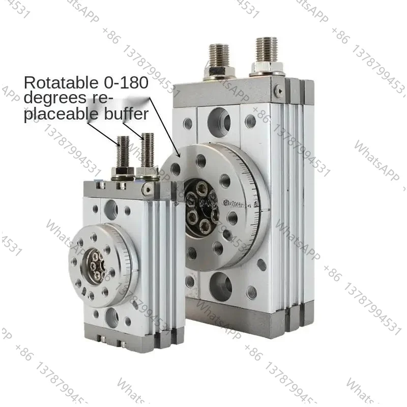 HRQ Pneumatic Rotating Cylinder Table Swing Rack and Pinion 0 to 190 degrees HRQ10 HRQ20 HRQ30 HRQ50 HRQ70 Rotary Cylinder