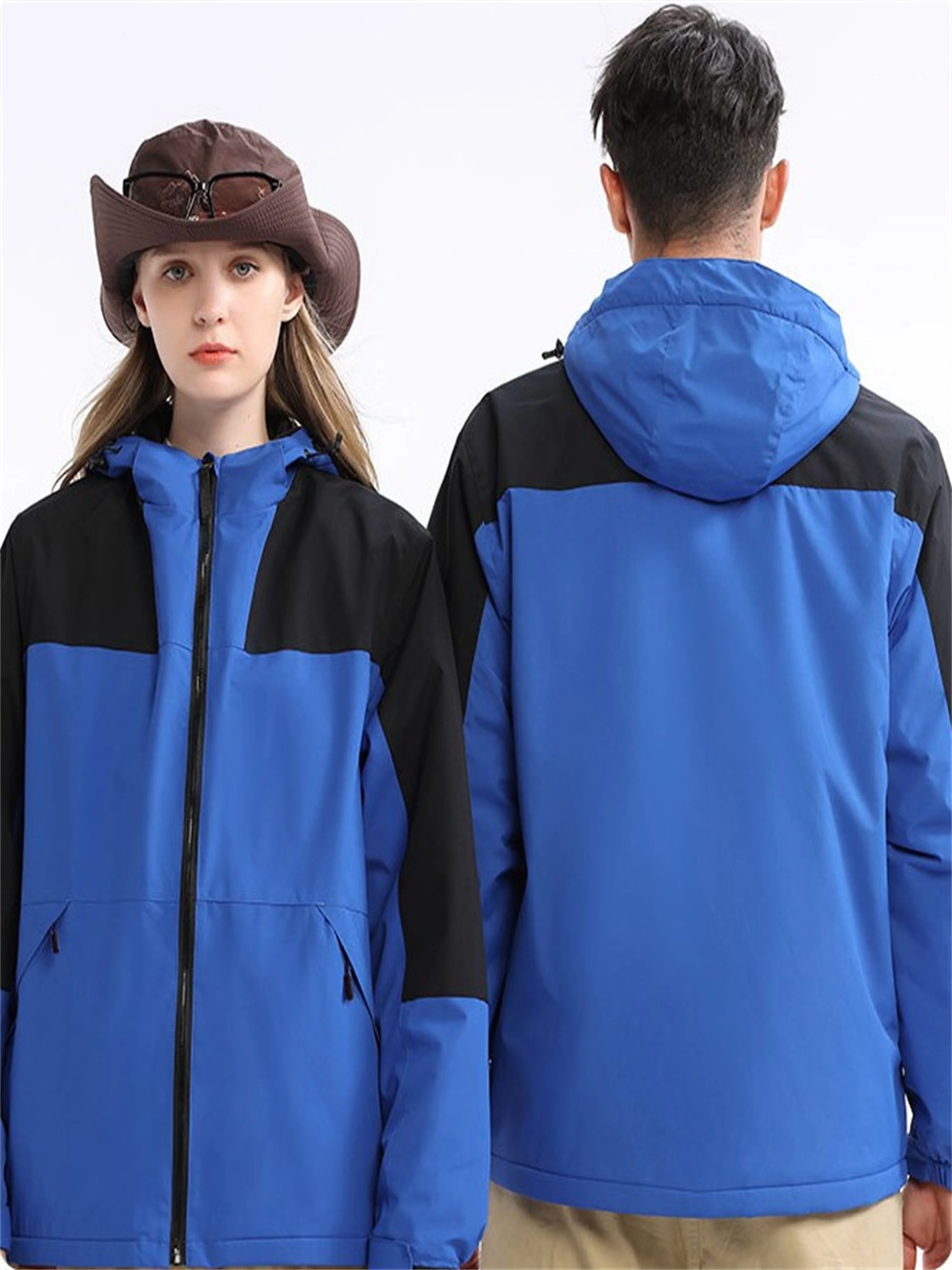 

Men's Waterproof Rain Jacket Lightweight Outer Hooded Outdoor Raincoat Hiking Windproof Jacket Climbing Outdoor Jackets