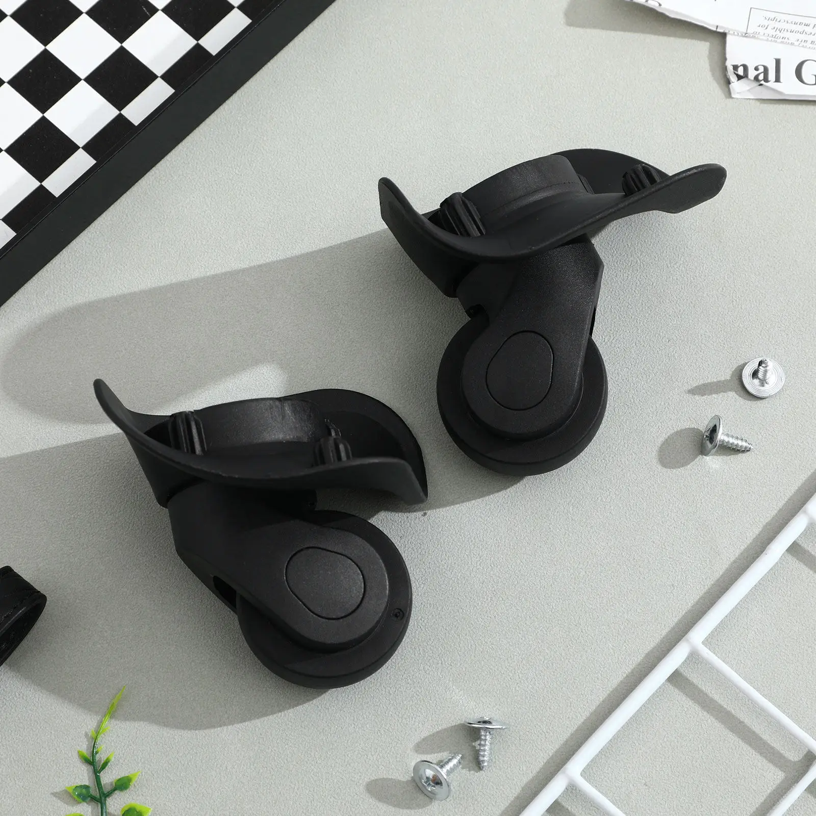 Luggage Swivel Wheels Replacement Kit Universal Silent Mute Plastic Caster Wheels for Suitcase Trolley Travel Luggage Wheel