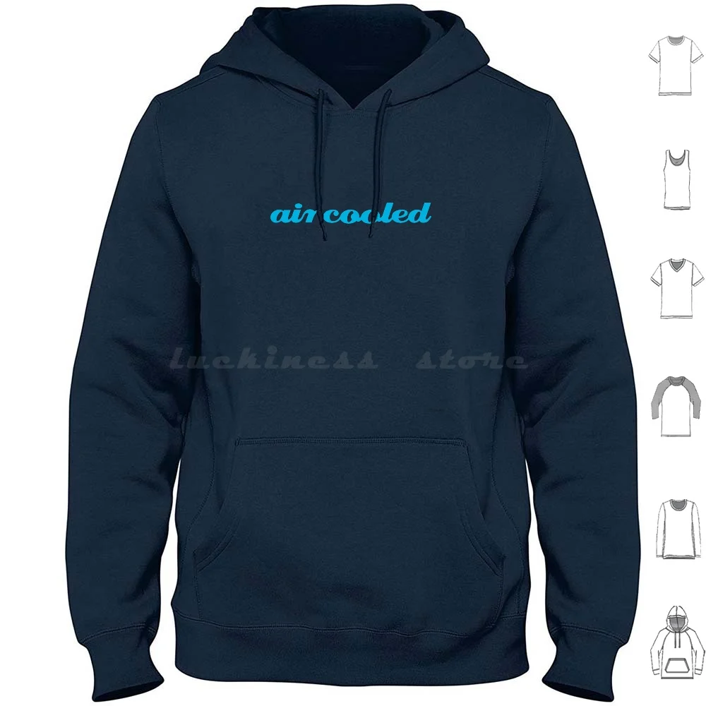 Aircooled-Blue Hoodie cotton Long Sleeve 964 Car Cars Auto Automotive Racecar Toy Toys Childhood Man Cave Engine