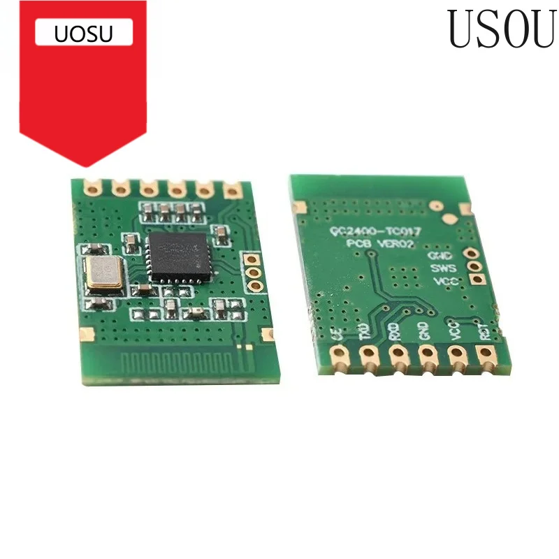 2.4G Wireless Serial Transparent Transmission Module, No Development Required, UART RF Communication, Half-Duplex, Domestic Chip