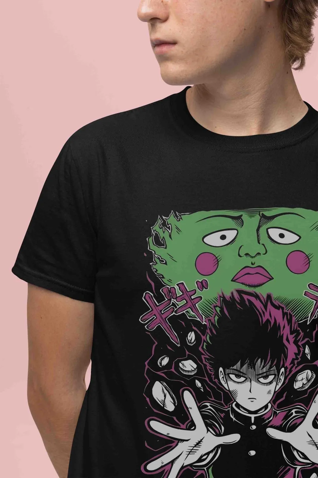 Mob Psycho 100 Shirt Shigeo Kageyama Tshirt Reigen T-Shirt Ritsu Teru Anime Tee view 2