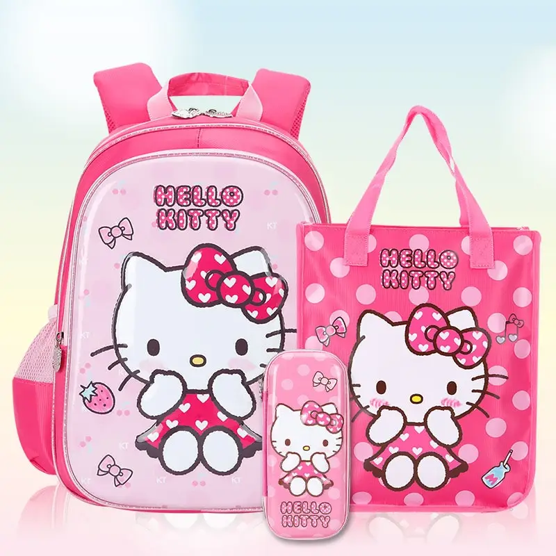 Sanrioed Hello Kitty Anime urocza duża pojemność plecak dla dzieci tornistrów kreskówkowa torba na ramię prezent dla przyjaciela podróży dla uczniów