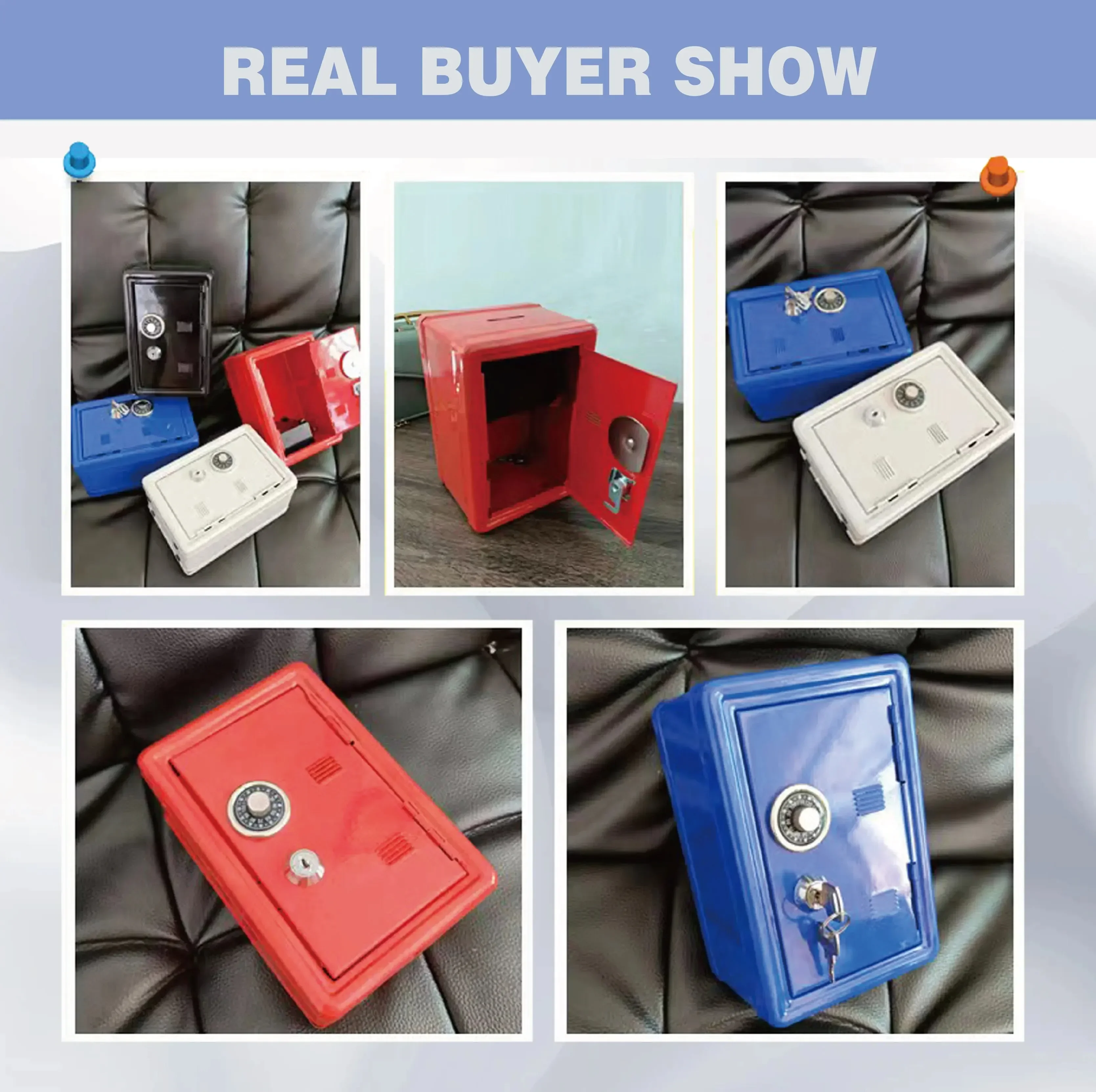 Hilo Household Insurance Box Vertical Mini Safe Metal Car Safe Key Cabinet Insurance Desktop Decoration Piggy Bank