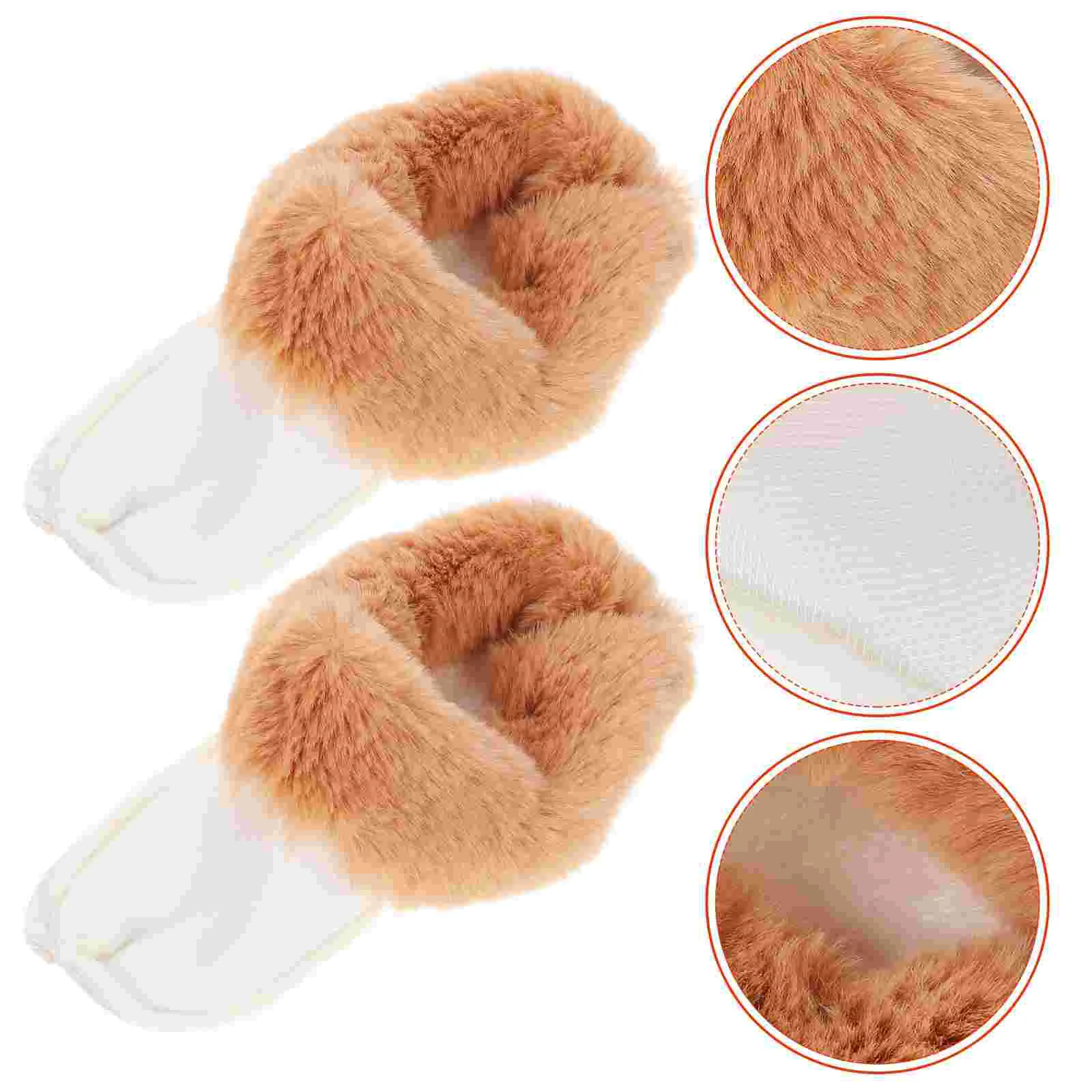 Velvet Warm Hole Shoe Insert Slippers Detachable Inserts Fuzzy Fluffy Soles for Cotton Cover Shoes Liners Men