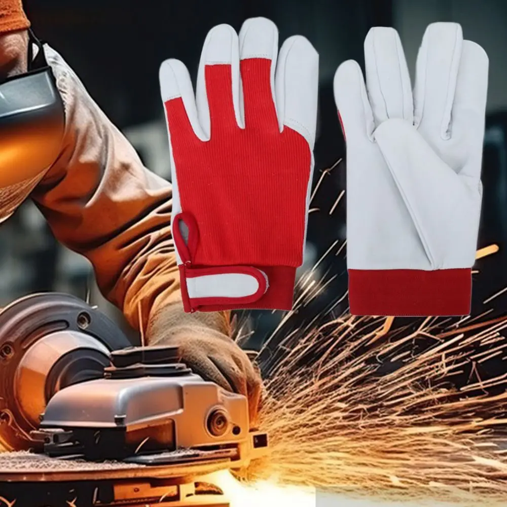 Random Color Welding Gloves Tool Leather Wear Resistant Protective Glove Heat Insulation Comfortable Work Safe Gloves Workplace