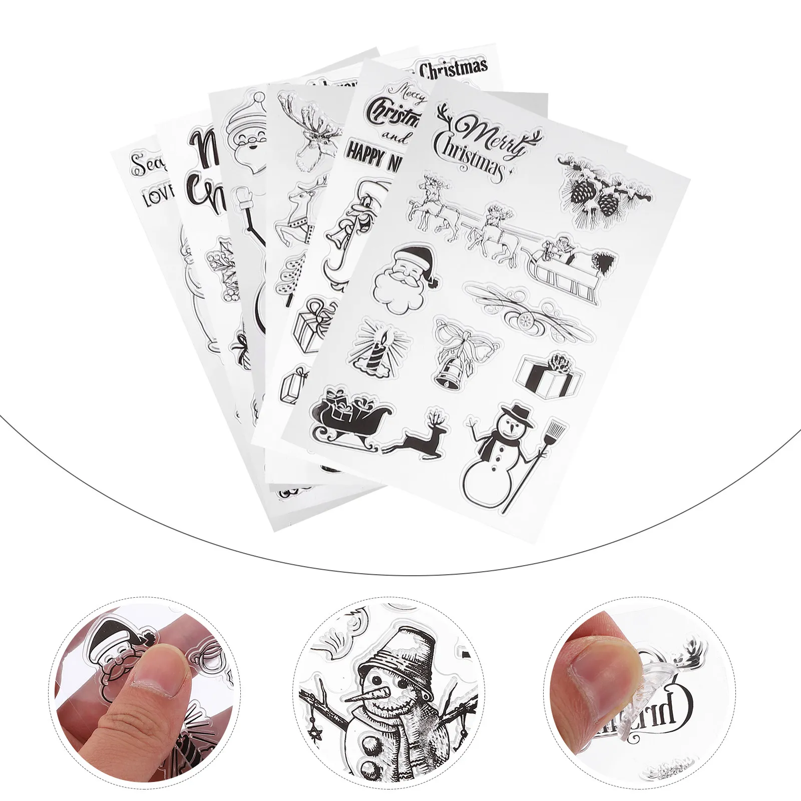 6-pcs-stamp-cookie-diy-stampers-scrapbooking-stamps-pvc-kits-for-crafting-cute-clear-holiday