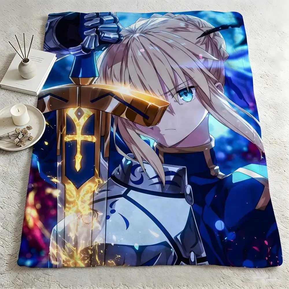 game F-Fate Grand Order-r Throw Warm Soft Flannel Blanket, Multi-use for Sofa Bed Camping Travel Nap