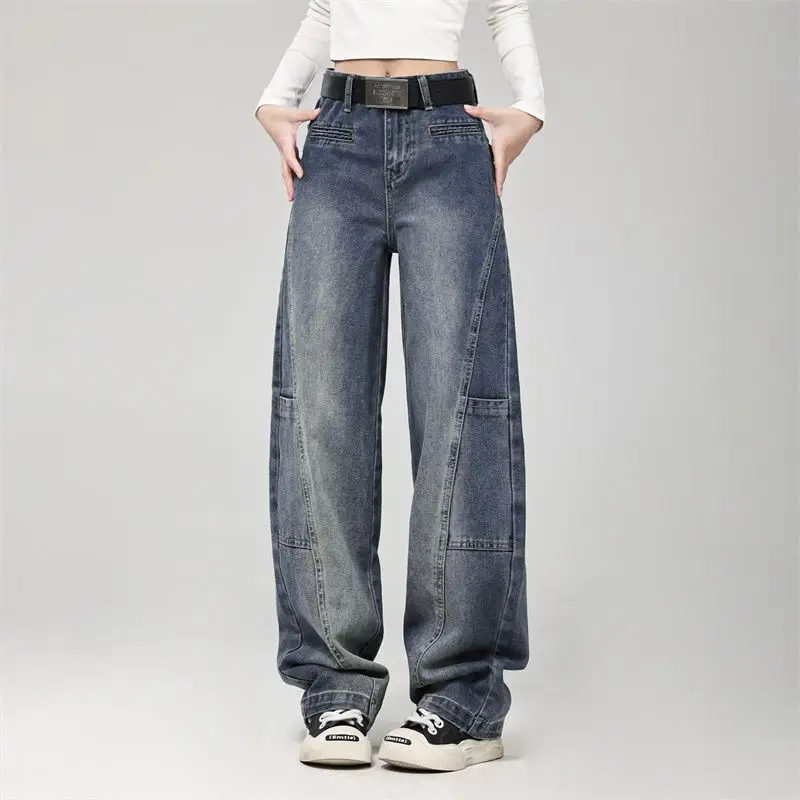 Fashionable Women's Jeans with Large Pockets, New Style, American Style, Slimming Effect