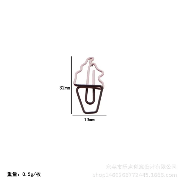 Fast Food Creative Special-shaped Paper Clip Papers Classification Bookmark Paper Clips Modeling Paperclip
