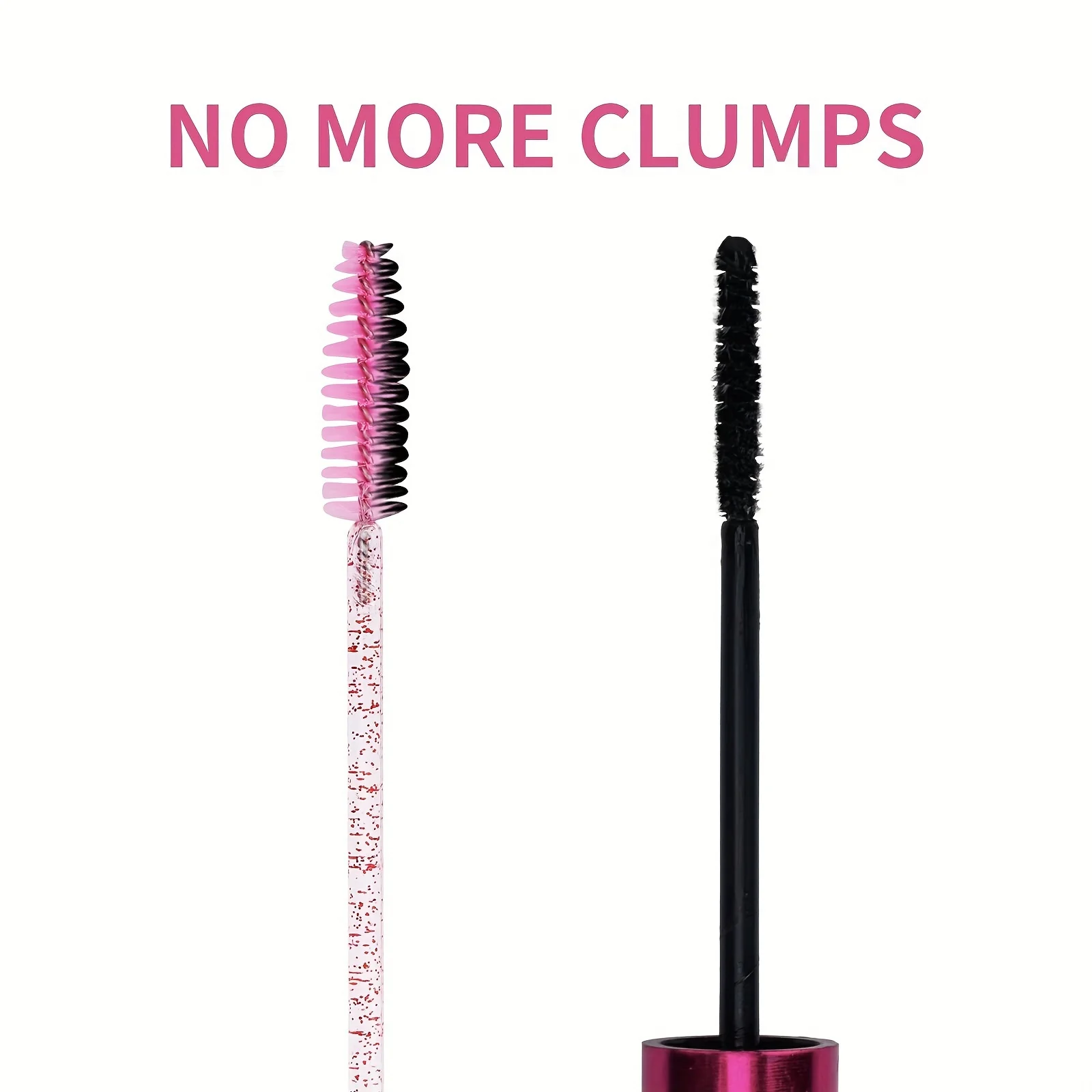 Brosses à cils et sourcils en cristal en bouteille, Application facile de Mascara et Extension de cils, brosse à cils de voyage 50 pièces