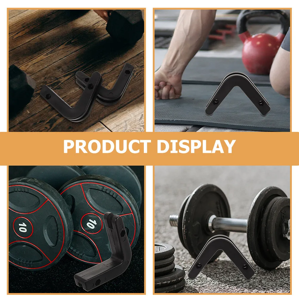 4Pcs Barbell Storage Rack Wall Mounted Compact Design Easy Clean Smooth Finish Stable Function Barbell Holder Fitness Equipment