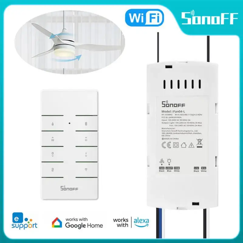 

Умный потолочный вентилятор SONOFF iFan04 L/H с поддержкой Wi-Fi