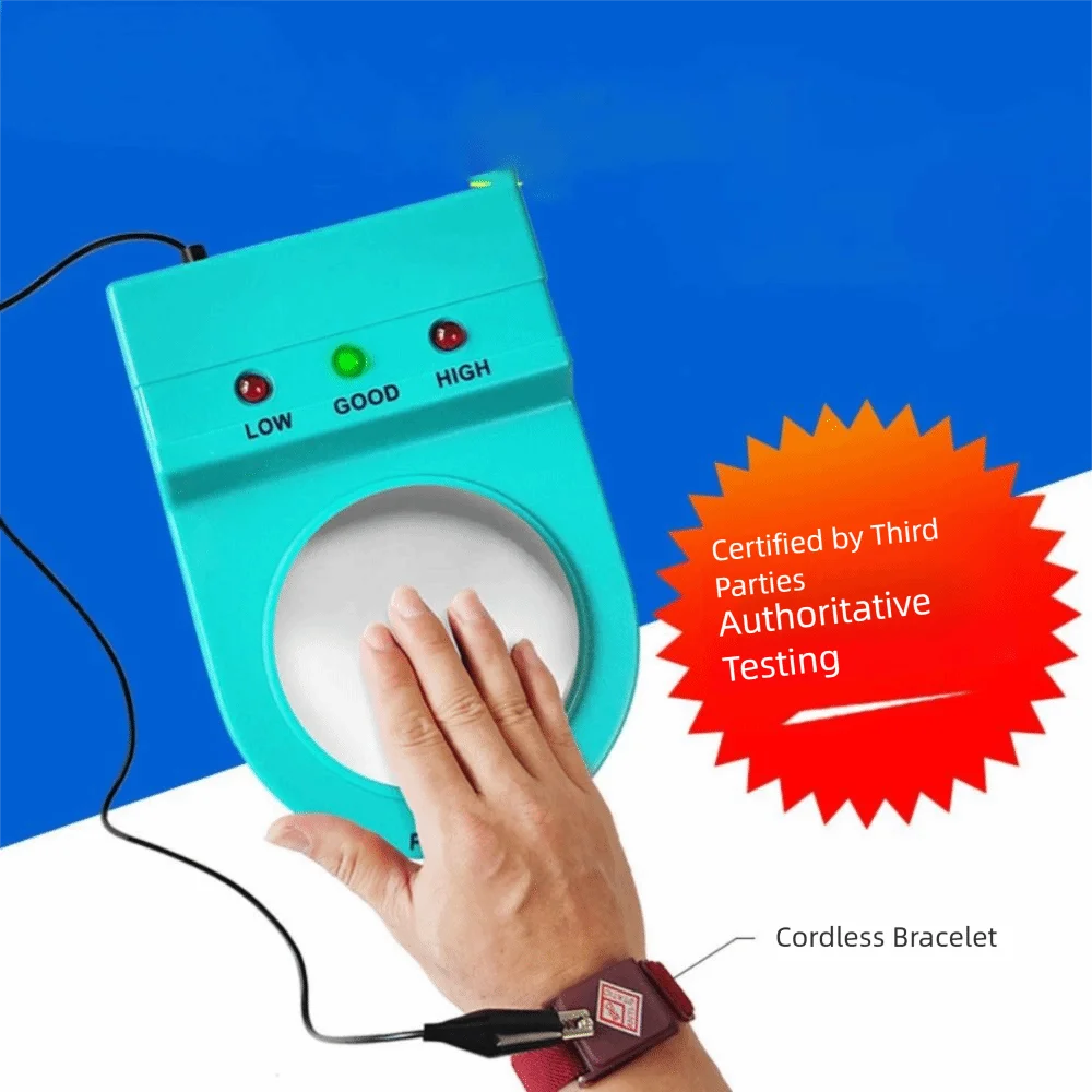 Высококачественный ESD тестер ремешка на запястье, соединительная подушка, проводной, беспроводной, обнаружение статического электричества, подключение провода заземления