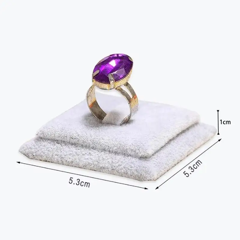 Samt-Ringständer zur Aufbewahrung, Schmuck-Präsentationsständer für Theken, Ringhalter, Einzelring-Schmuckständer – Detail 6