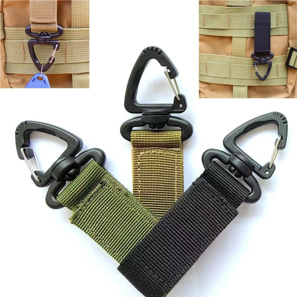 Outdoor Nylon Carabiner Key Hook MOLLE Webbing Buckle Belt Buckle Hanging Camping Climbing Backpack Accessories XKHWGJ02