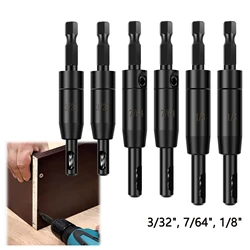 6PCS Upgraded Drill Bit Self Centering Drill Bit Set 3/32