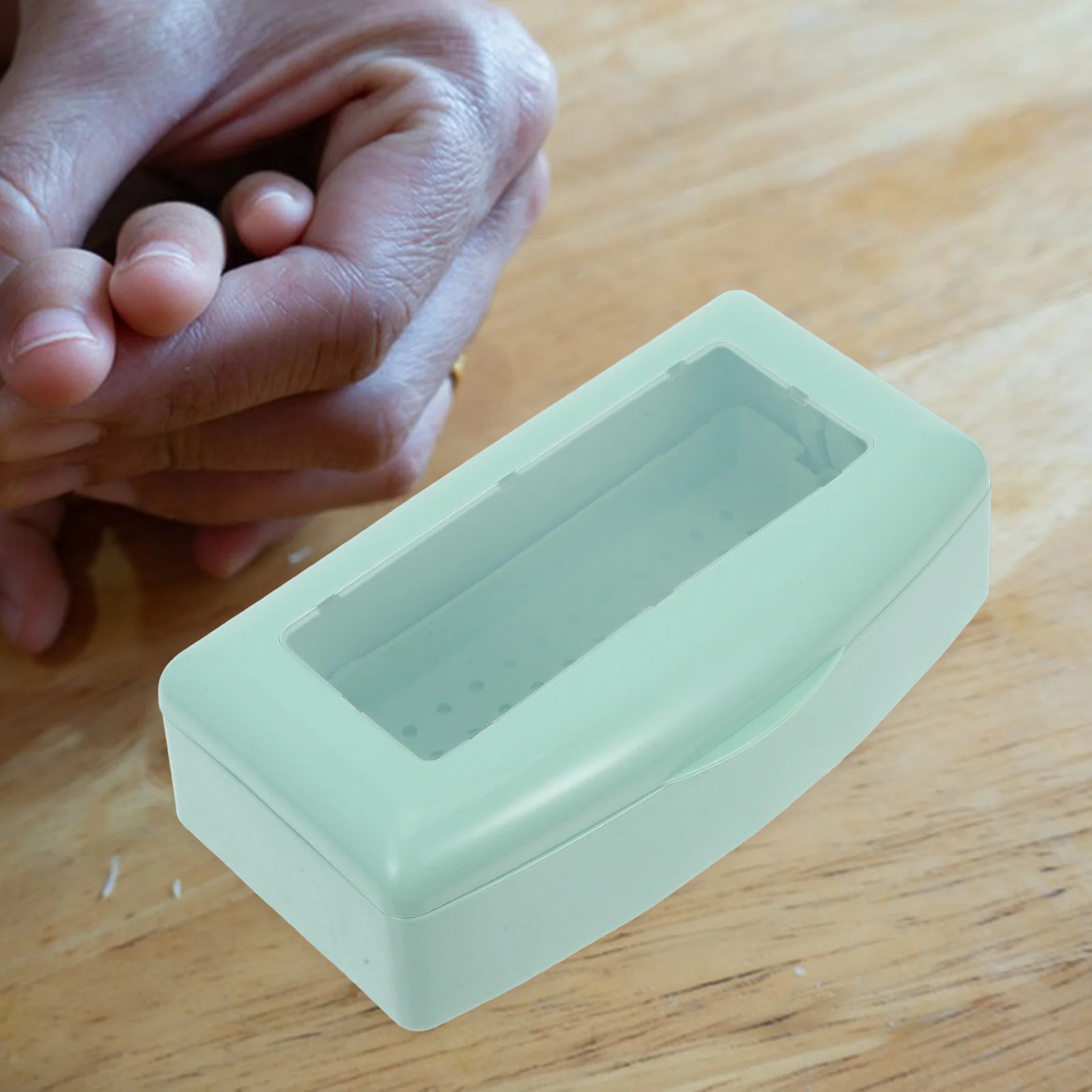 

Manicure Tool Cleaning Box Portable Compact Nail Art Tools Organizer Nail Clipper Storage Case Salon Tray Manicure Cleaning Box