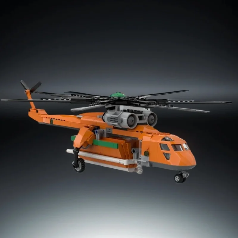 NUEVO Set de Construcción MOC de 453 Piezas, Modelo Sikorsky S-64 Skycrane Elvis, Bloques de Construcción Creativos para Armar, Regalo de Cumpleaños, Decoración para el Hogar