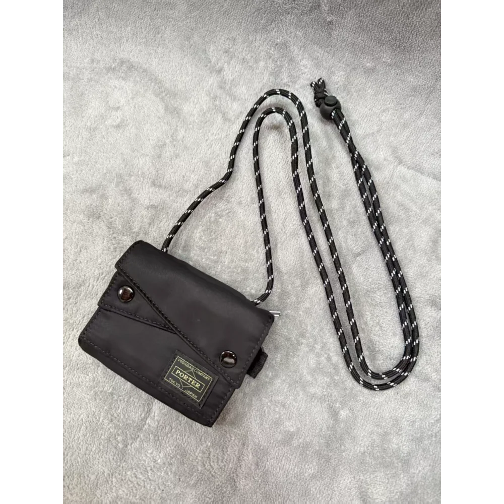 Porter Crossbody Wallet Bag Men Women Shoulder Purse Card Holder Portable Multifunctional Casual Daily Travel Storage Pouch