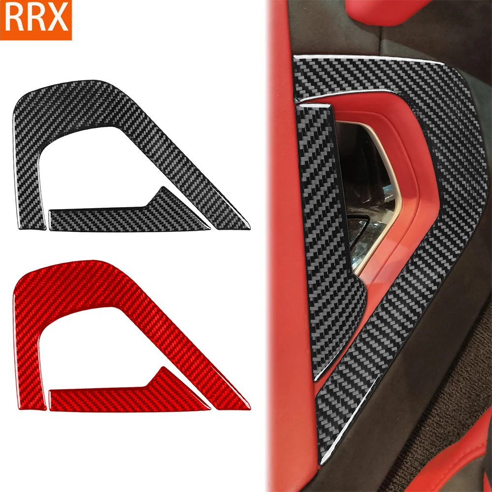 For Chevrolet Corvette C7 ZR1 Z06 2014-2019 Real Carbon Fiber Sticker Co-Pilot Centre Armrest Panel Car Accessories Decorative