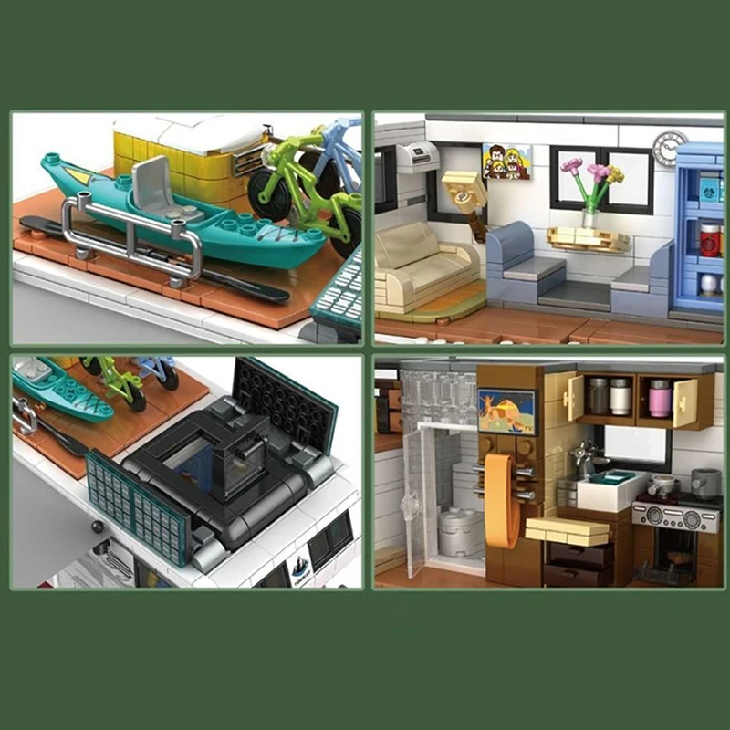 Creative Expert MOC WGC66008 camion Camper modello 1868 pezzi Building Blocks giocattoli in mattoni per bambini regalo di compleanno