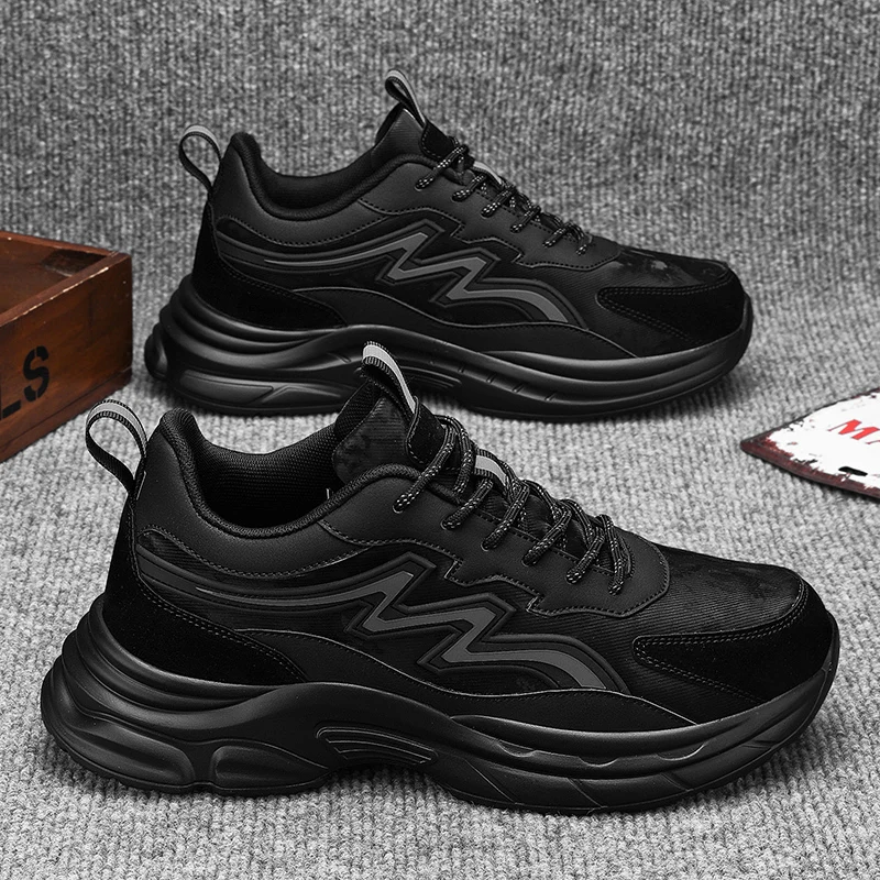 

casual sneakers men's comfortable fashion versatile four season outdoor thick soled anti slip wear-resistant casual sports shoes