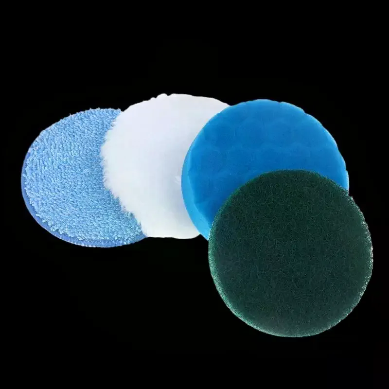 1/3/5Set 4inch Flocking Hexagonal Sponge Electric Cleaning Brush Head Accessories Polishing Pad Sponge Wheel Polishing Disc