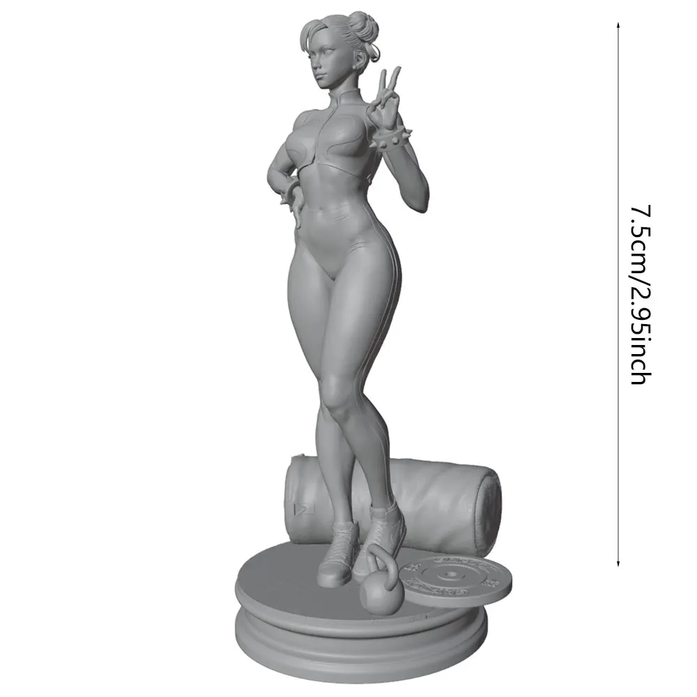 Figura resina sin pintar pose segura para juegos de rol y coleccionismo - imagen 3