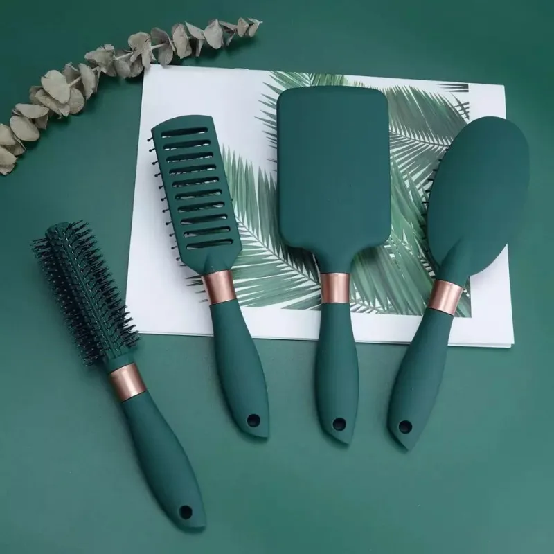 Stock Dark Green Hair Massage Comb Airbag Air Cushion Comb Wet and Dry Hair Straightening Comb
