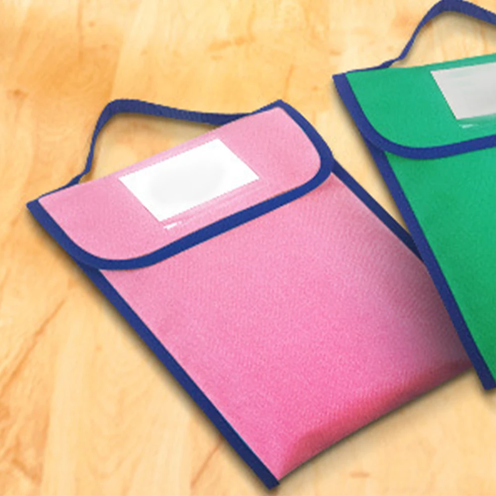 

Nylon Large Book Pouch Pink Book Carrying Bag Lightweight Tote Bag Students Stationery File Storage Travel Office Use