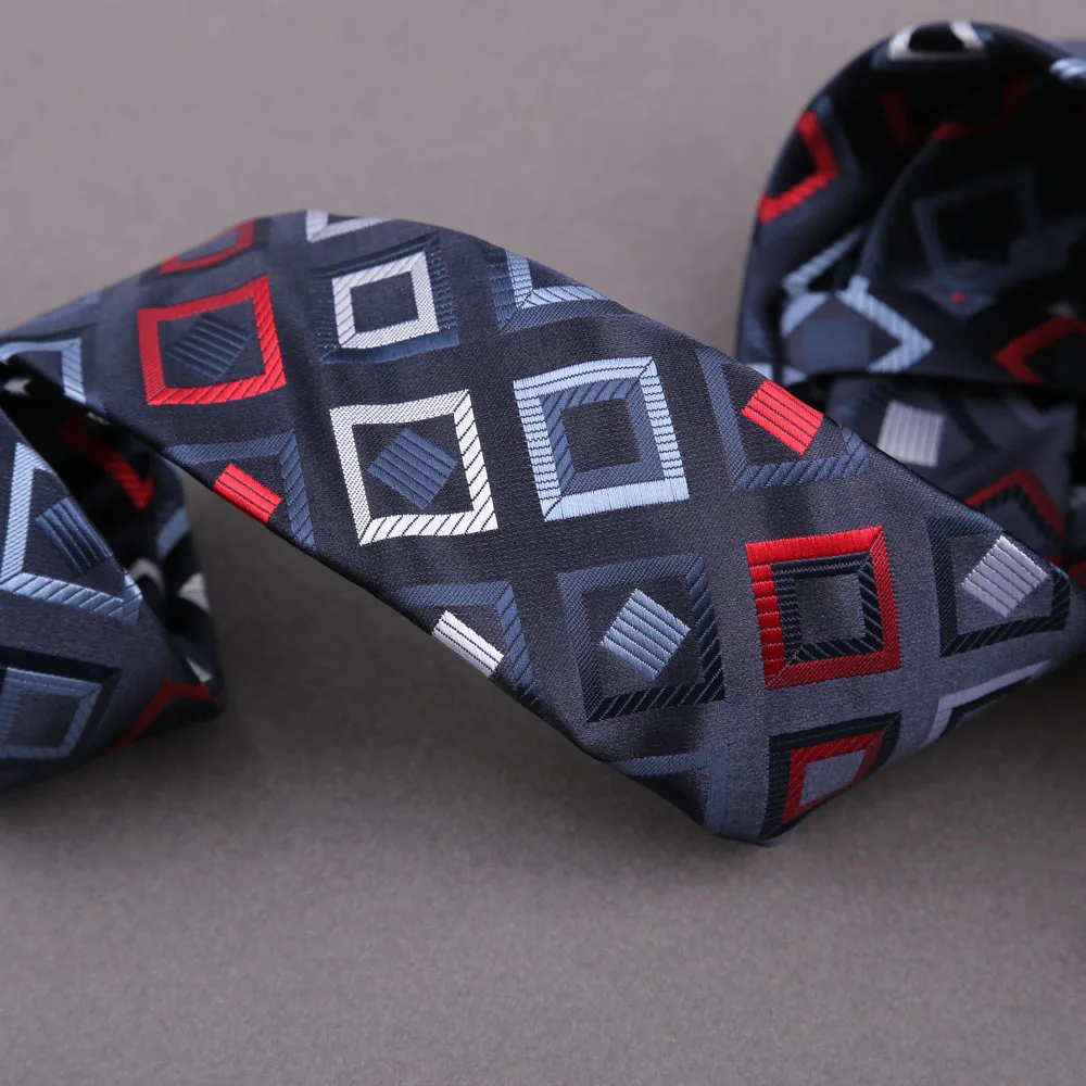 Мужской галстук Фестивальный модный полосатый клетчатый галстук Оранжевый темно-синий Gravata для мужчин Тонкий пейсли с цветочным принтом Свадебный галстук Corbatas