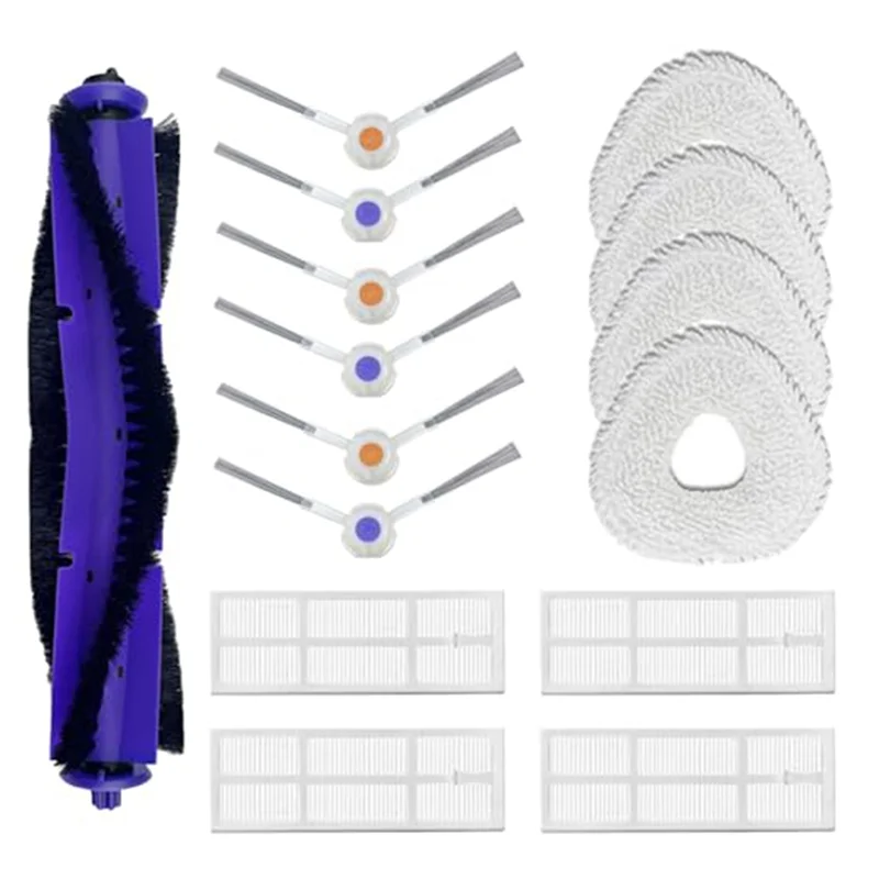 

A26F-For Narwal Freo Robot Vacuum Cleaner Spare Parts Main Brush Side Brush Mop Pad Hepa Filter Replacement Kit