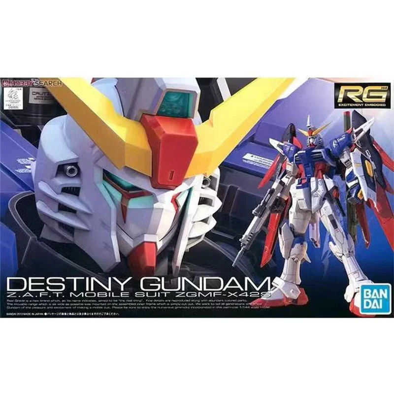 

Bandai Original RG 1/144 DESTINY GUNDAM Anime Character Robot Assembly Model Toy for Boys