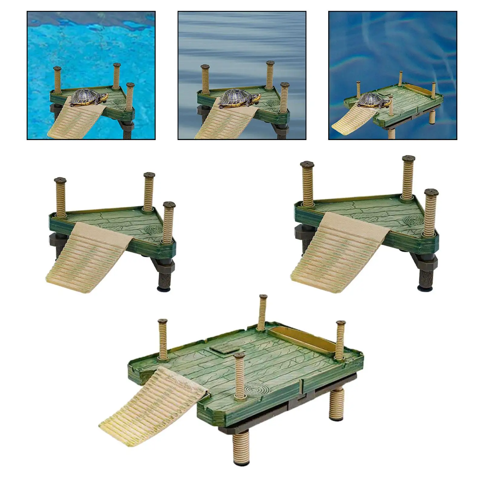 Turtle Resting Basking Platform Terrace Hideout Turtle Terrace for Newts Reptiles Salamanders Turtle Tank Corner Amphibians