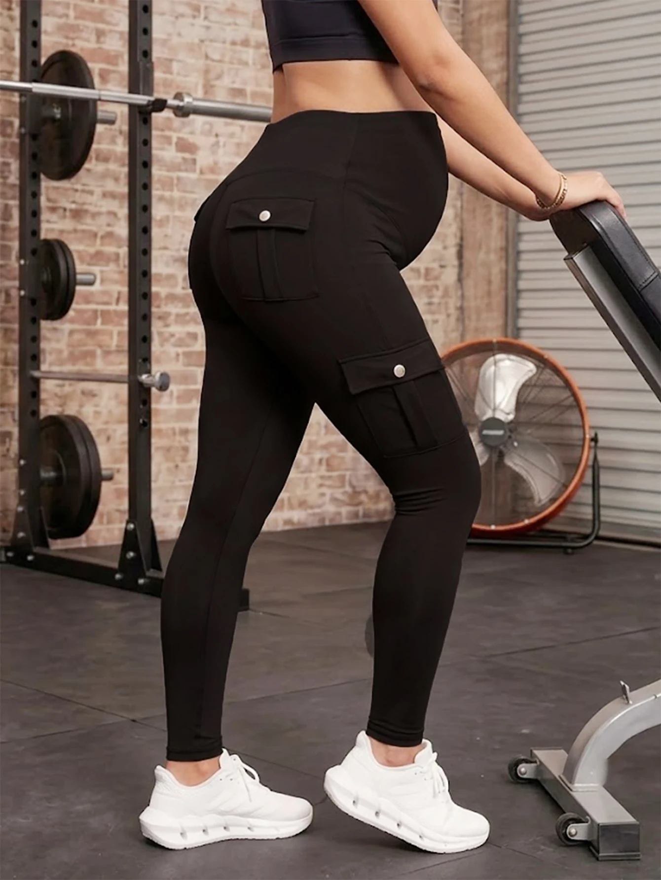 Maternity Clothing Leggings with Pockets Yoga Sports Pants Autumn Women's Casual Stretch Maternity Pants