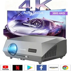 4K 3800 ANSI native full hd video projector 2.4+5G wifi auto focus android TV movies video projector NFC daytime home theater