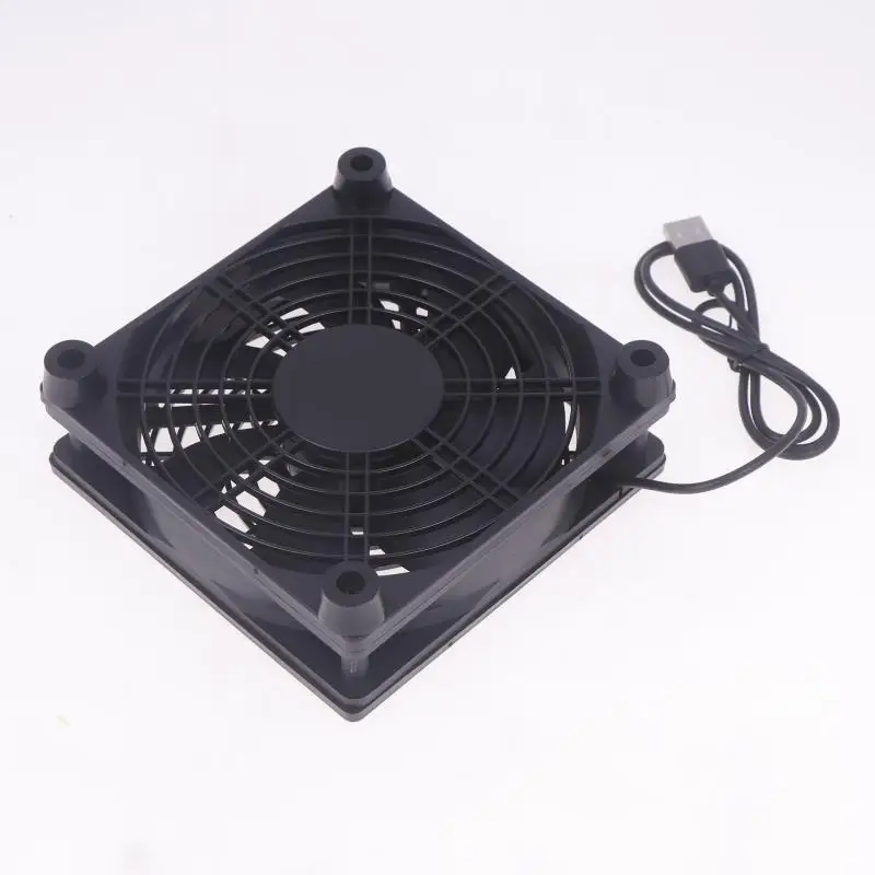 1 Piece DIY PC Cooler TV Box Wireless Silent Quiet DC 5V USB Power W/Screws Protective Net 120mm Router Cooling Fan